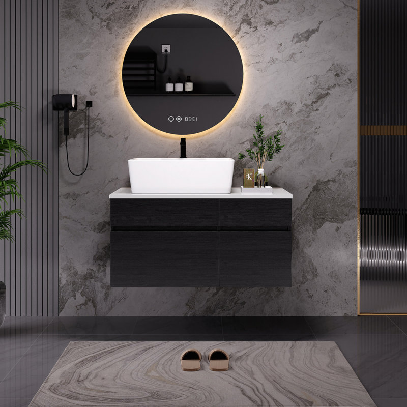 Meuble-lavabo flottant 31,5 pouces avec lavabo