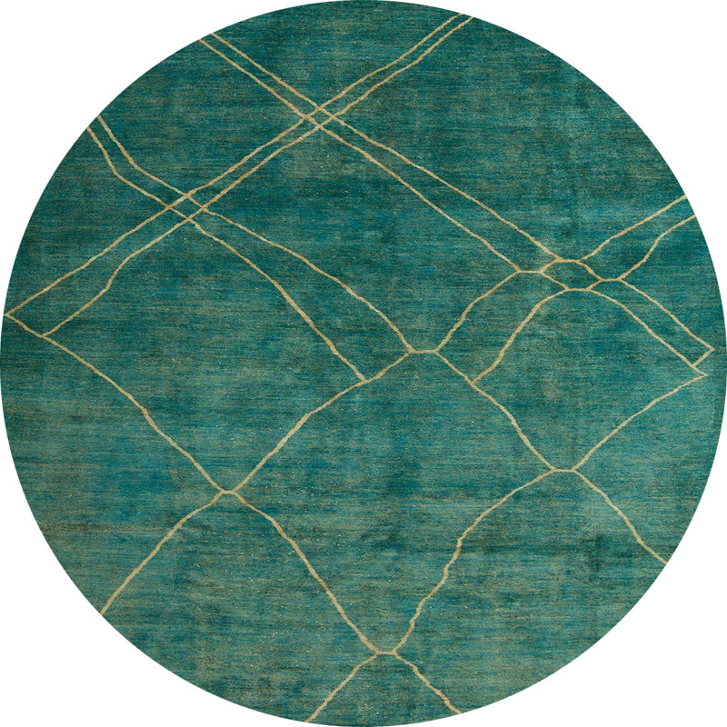 Ameiyah Abstract Indoor Rug, Round 8'