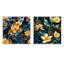 Tropical Twilight II - motif tropical - ensemble de 2 collages floraux carrés-101864607-101864608