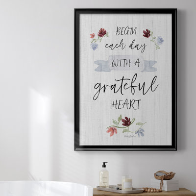 Toile encadrée Grateful Heart - prête à être accrochée