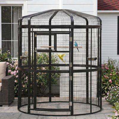 70" Extra Large Round Walk-In Bird Aviary Cage