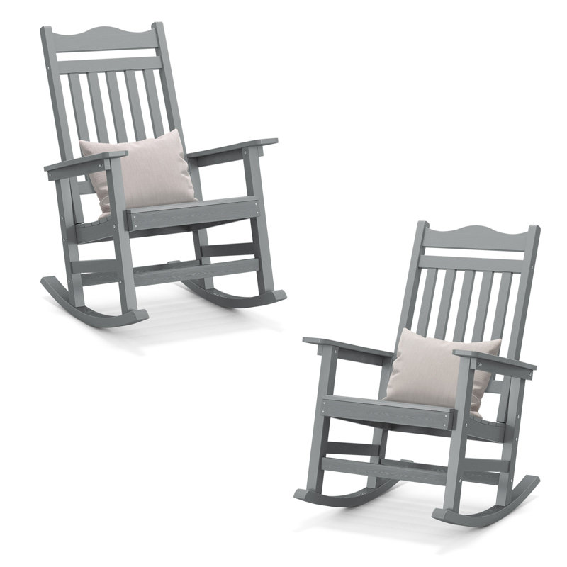 Ensemble de chaises berçantes en plastique Leiser, Gris