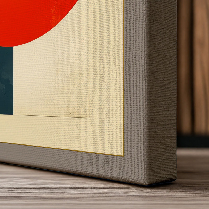 Forms Geometric - Wrapped Canvas, 30x20 - 76.2 x 50.8 cm, Taupe Border