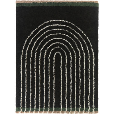 Oaklynn Charcoal Contemporary Shag Area Rug