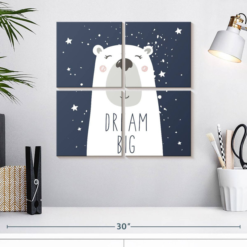 Ashelle Dream Big Bear, typographie, H 18 po x l 18 po