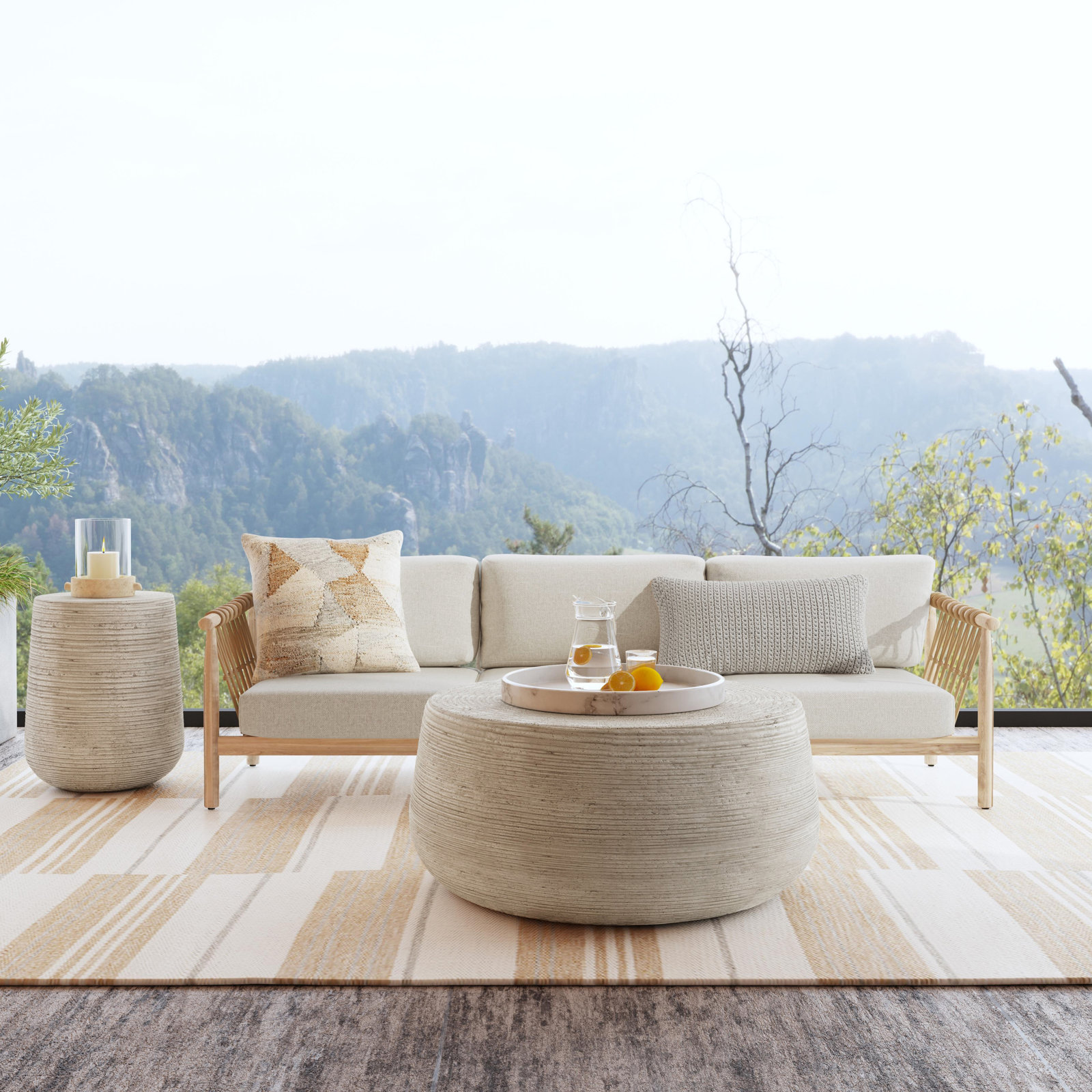 Leo Outdoor Sofa Taupe