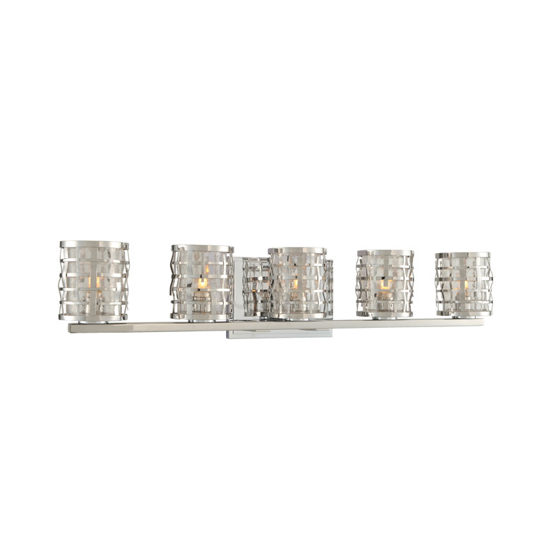 Bridgeport 27" Stainless Steel 5-Light Dimmable Vanity Light