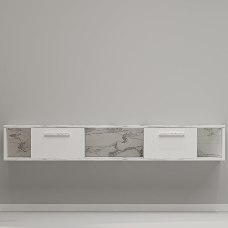 Andan Unfinished TV Stand for TVs up to 48", White