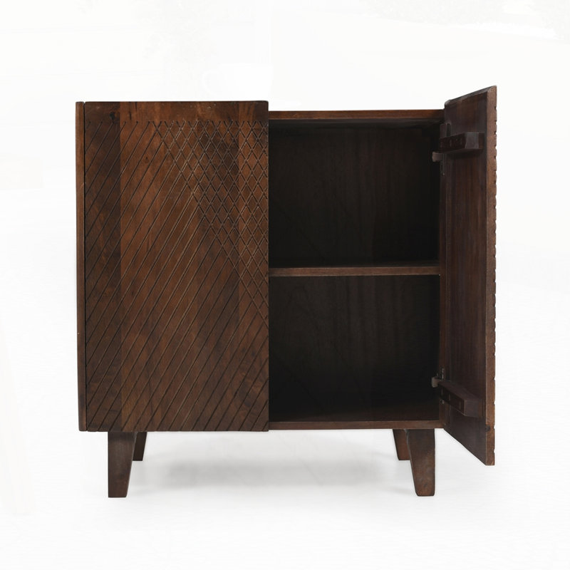 Armoire d'appoint en bois avec rangement, Miel
