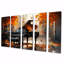 Ensemble de salon mural orange avec piano noir sur scène II-2076709894