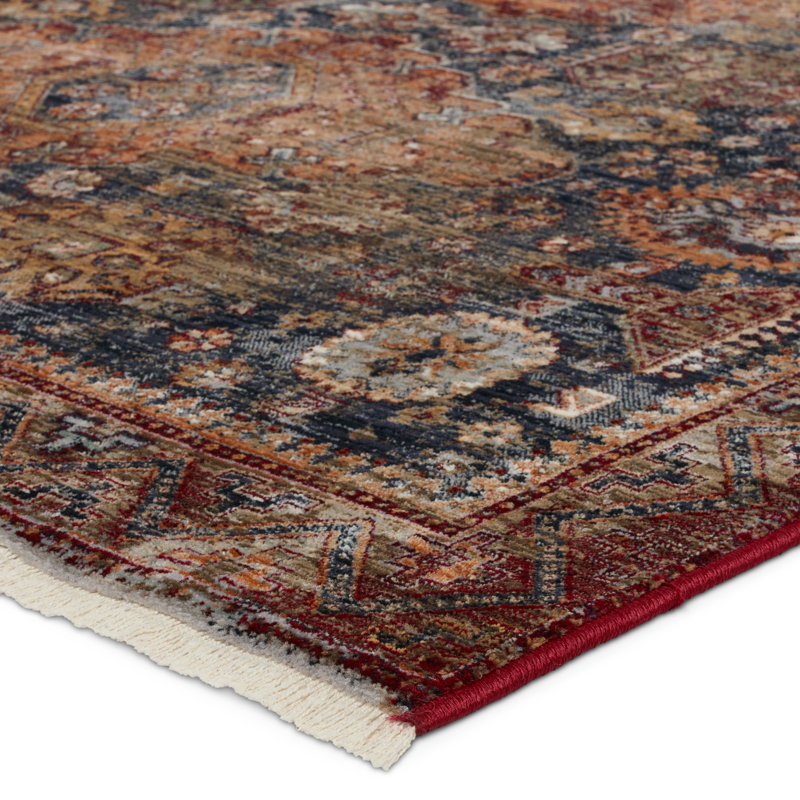 Miko Soft Power-Loomed Oriental Area Rug with Distressed Medallion by Jaipur Living