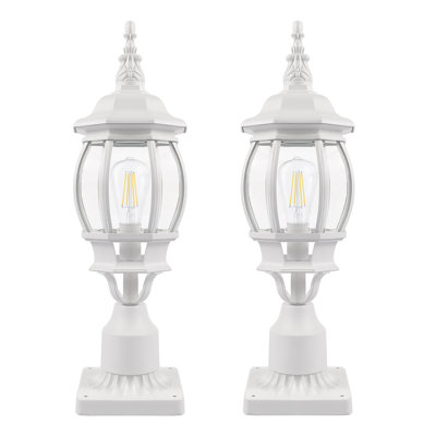 Benna 1-Light 18.9" H Hardwired Transparent Pier Mount Light