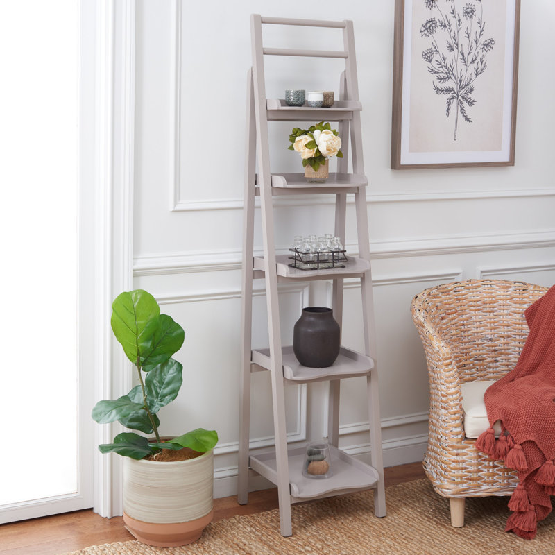 Rexhie Ladder Bookcase, Gray