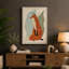 Fox in Profile Mid-Century - Wrapped Canvas-219119039-219119037