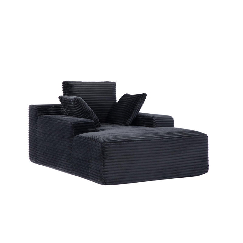 Chaise longue surdimensionnée Cozy Cloud, Noir