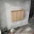 Float Mounting Design 3-Soft Close Doors Bathroom Side Cabinet