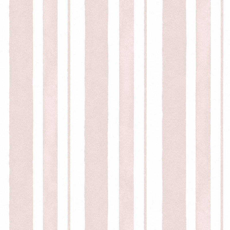 by Rachel Ashwell Watercolour Stripe 10m x 52cm Wallpaper Roll, Pink