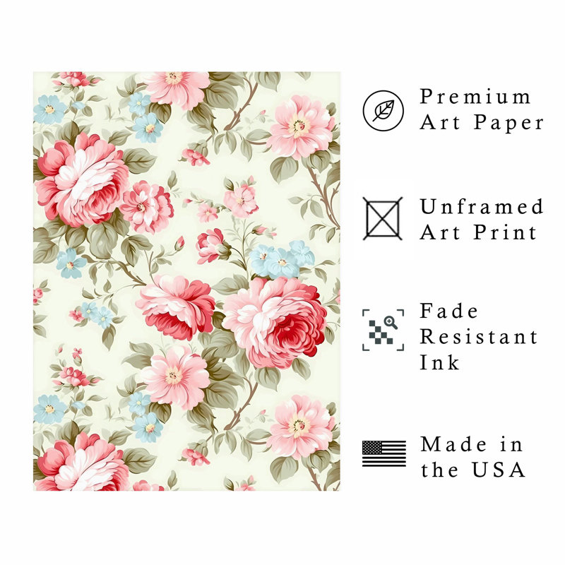 Floral Elegance VI Unframed Art Print, 16" H x 12" W