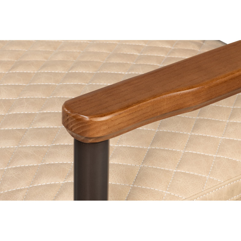 The Harley Leather Arm Chair, Cappuccino White