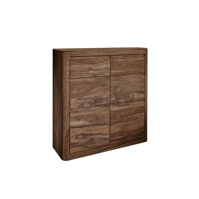 Toronto Solid Wood 100cm W 2 - Drawer Chest of Drawers, Smoked Cherry