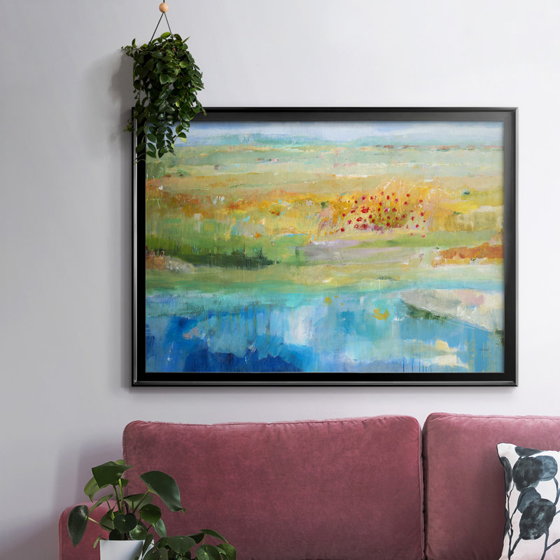 " Moving On ", Black Closed Corner Framed Canvas, 30" H x 44" W x 1.5" D