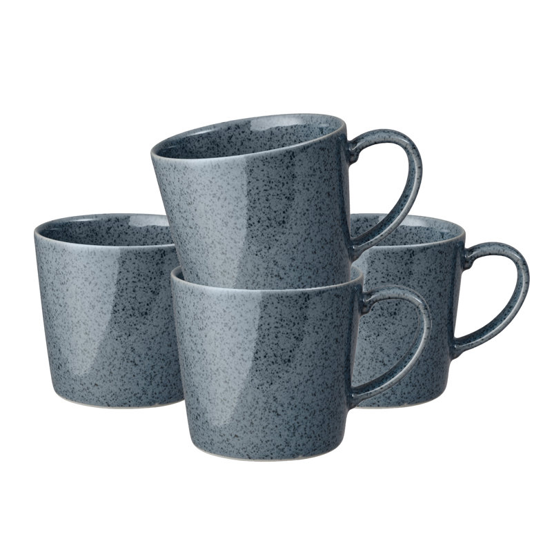 Dark Grey Speckle Set of 4 Mugs