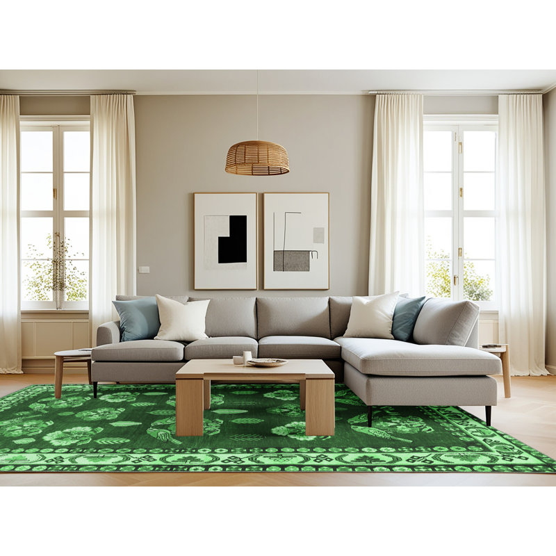 Lucertia Washable Southwestern Indoor Rug, Rectangle 8' x 10'