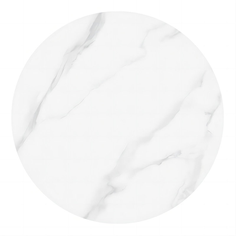 Maxwell Glossy Sintered Stone Lazy Susan (Table Not Included), 4.72" H x 23.62" L x 23.62" W
