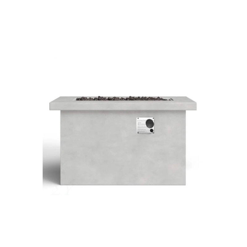 24'' H Concrete Propane/Natural Gas Outdoor Fire Pit Table, Gray