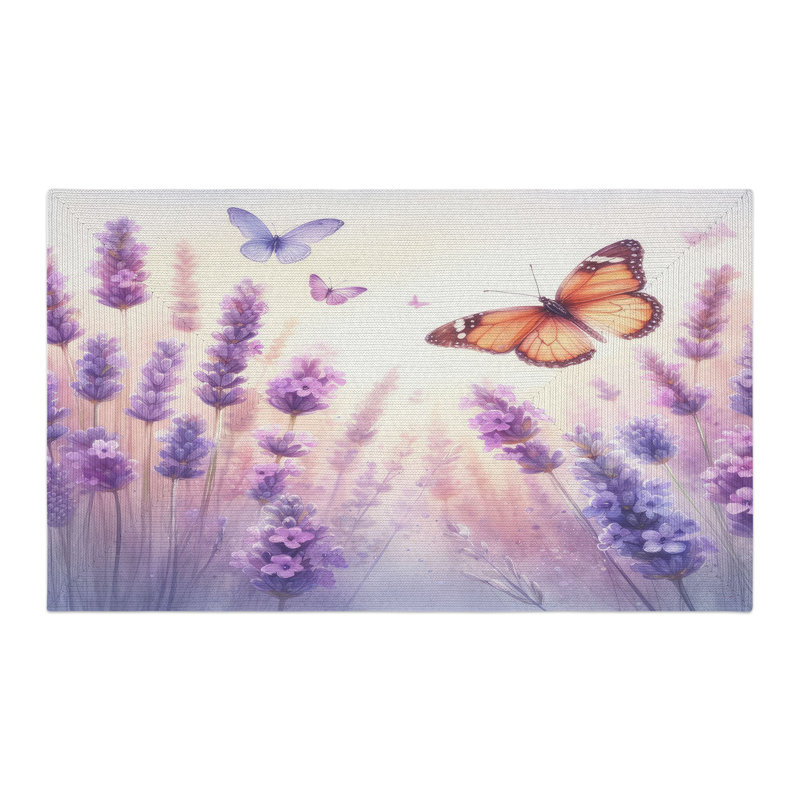Tapis tressé Lavender Whispers, Rectangulaire 3 pi x 5 pi