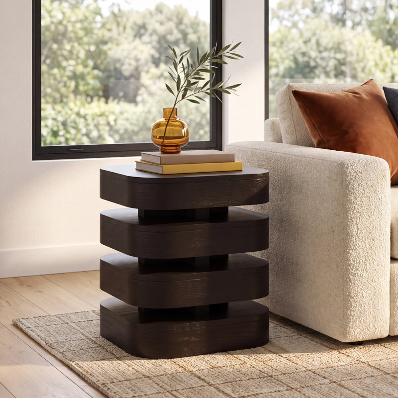 Bowmin End Table, Espresso Wood