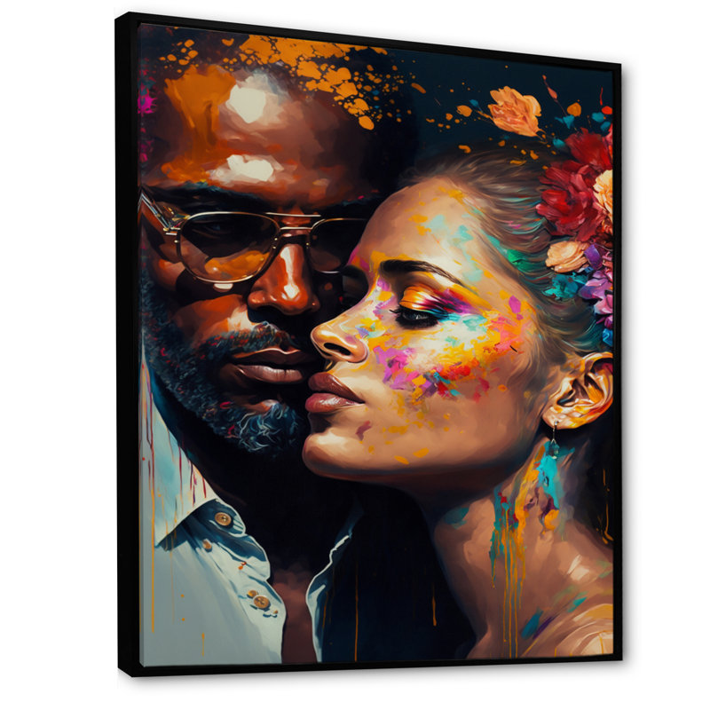 - Art mural traditionnel sur toile, H 20 po x l 12 po x P 1 po, Cadre flottant noir