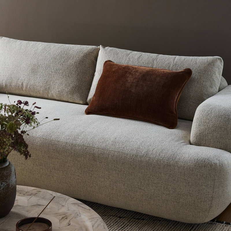 Olsen Pillow-Nubuck Cigar, Cognac, Rectangle 16"H x 24"W