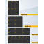 Lot de 6 panneaux perforés métalliques noirs 61 x 30,5 cm, organisateur mural robuste avec chevilles et vis pour cloisons sèches, idéal pour le rangement des outils de jardin et de garage.