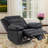 Chemika 40.1" W Oversized Faux Leather Recliner, Massage, Heater-90143640