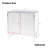 Accent Cabinet with Slatted Grille Striped Door Modern Cabinet High-Quality MDF and Metal Leg