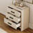 Farmhouse 3 Drawer Dresser Set Of 3, Large 9 Drawer Dresser For Bedroom, Wooden Chest Of Drawers Closet Storage Organizer For Bedroom, Hallway, Living Room, Living Room, Hallway, Beige-110480946