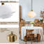 Luminaire suspendu Mid-Century doré nordique