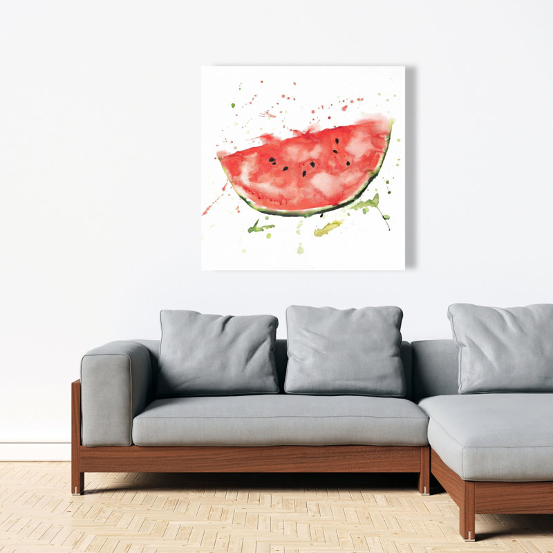 Tranche de pastèque - Toile rouge exotique pour la décoration intérieure