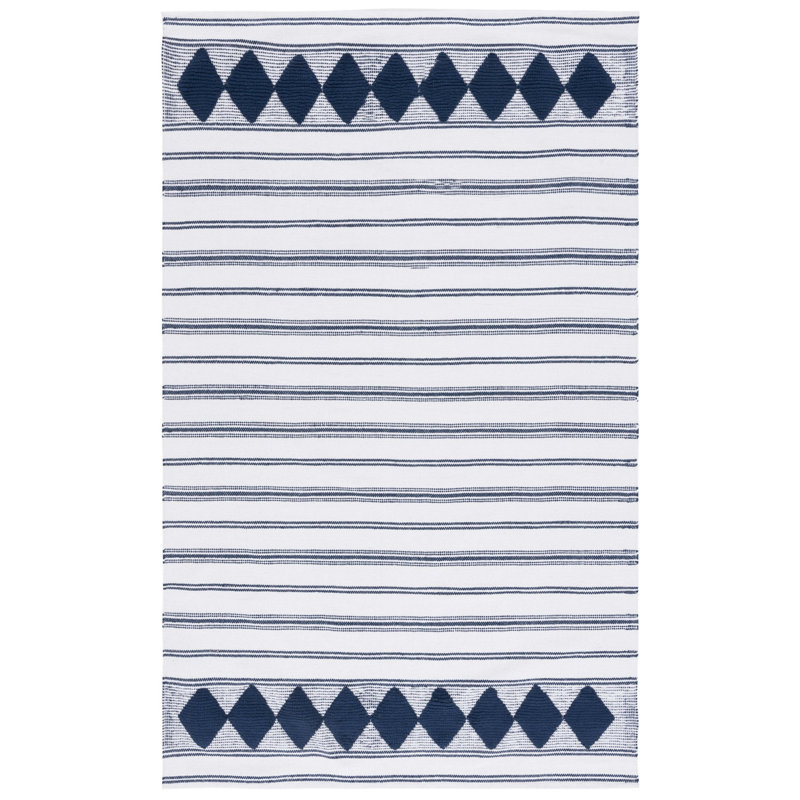 Breckenridge Flat Weave Cotton Geometric Rug, Rectangle 3' x 5'
