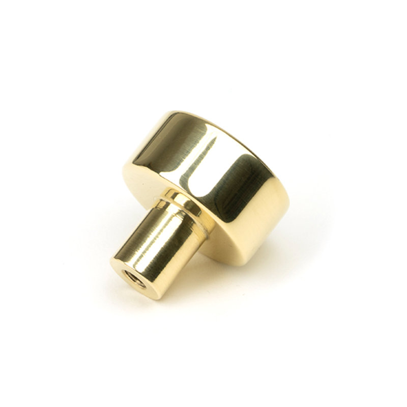 Round Knob, Polished Brass, 2.5 cm
