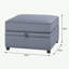 Repose-pieds rectangulaire gris avec rangement Eram
