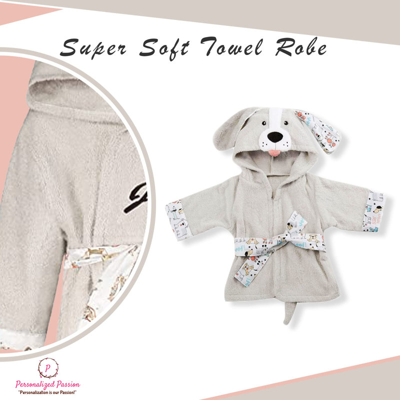 Peignoir de cheville avec capuche pour enfants, S, Oui