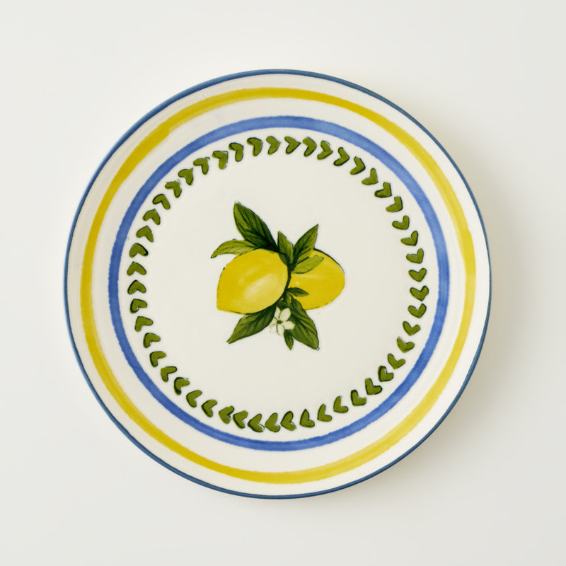 Assiette plate en porcelaine Lemoncello