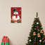 Art mural en toile rouge avec bonhomme de neige rouge 24 po x 36 po