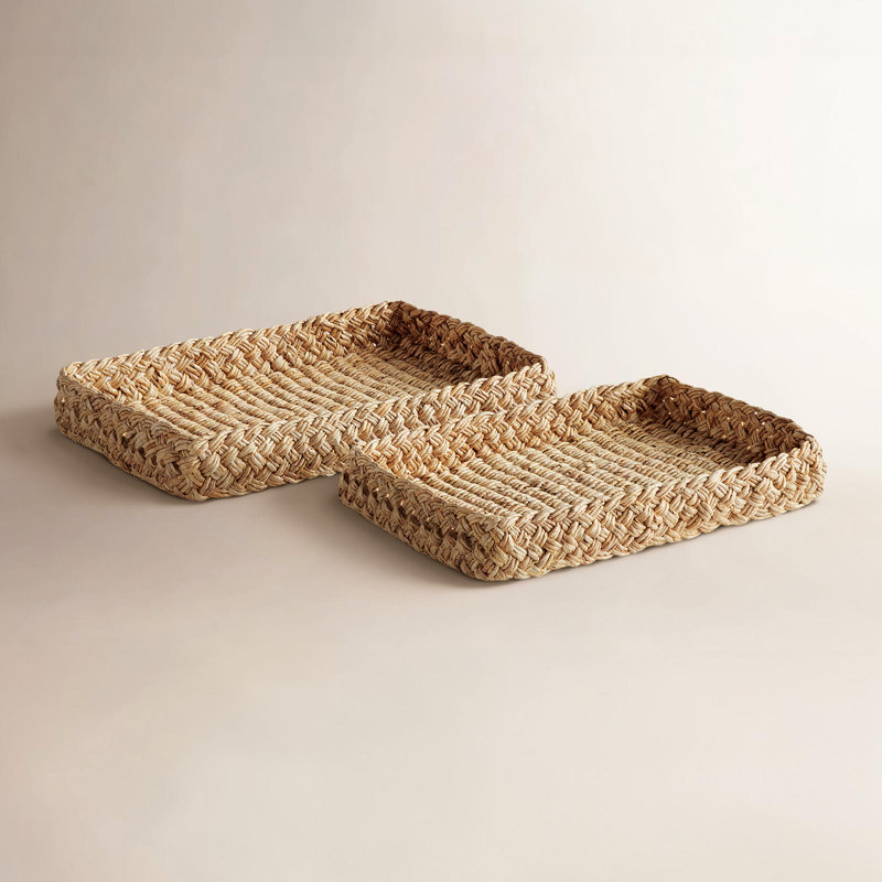 Rattan/Wicker Decorative Tray, Square