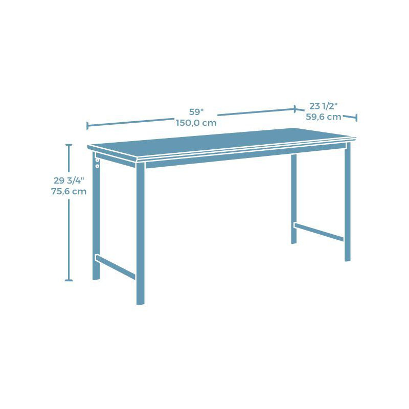Bonilla Table Desk, 29.76" H x 59.06" W x 23.47" D