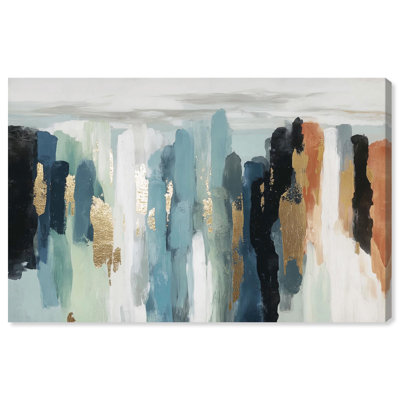 «Descent in Gold III», reproduction d'art sur toile par Art Remedy