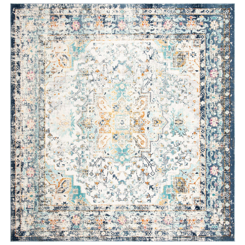 Bruckmann Performance Oriental Rug, Square 6'7"