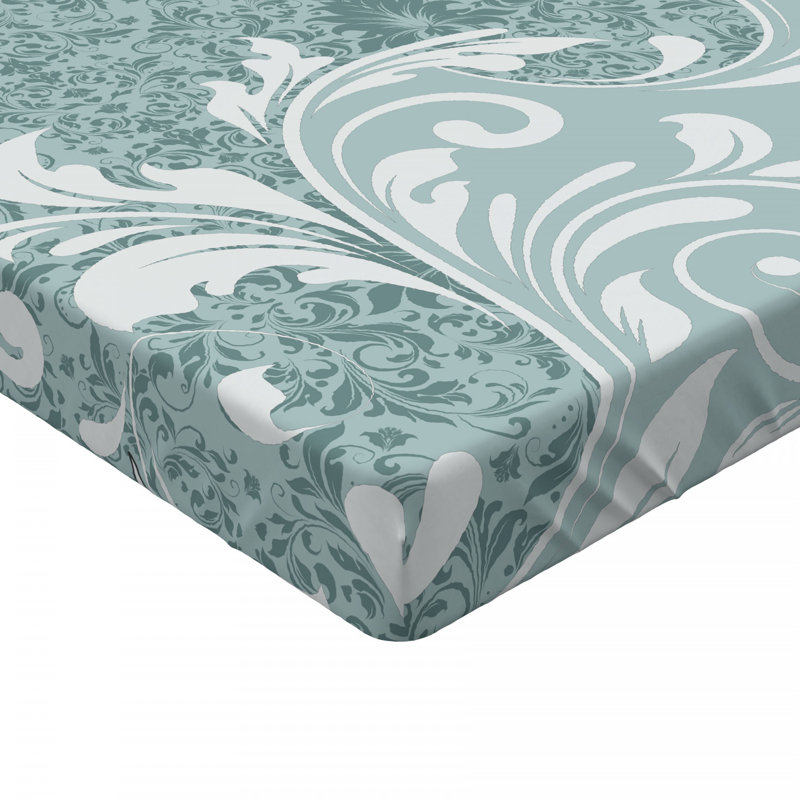 Microfiber Damask Fitted Sheet, Twin XL Fitted Sheet